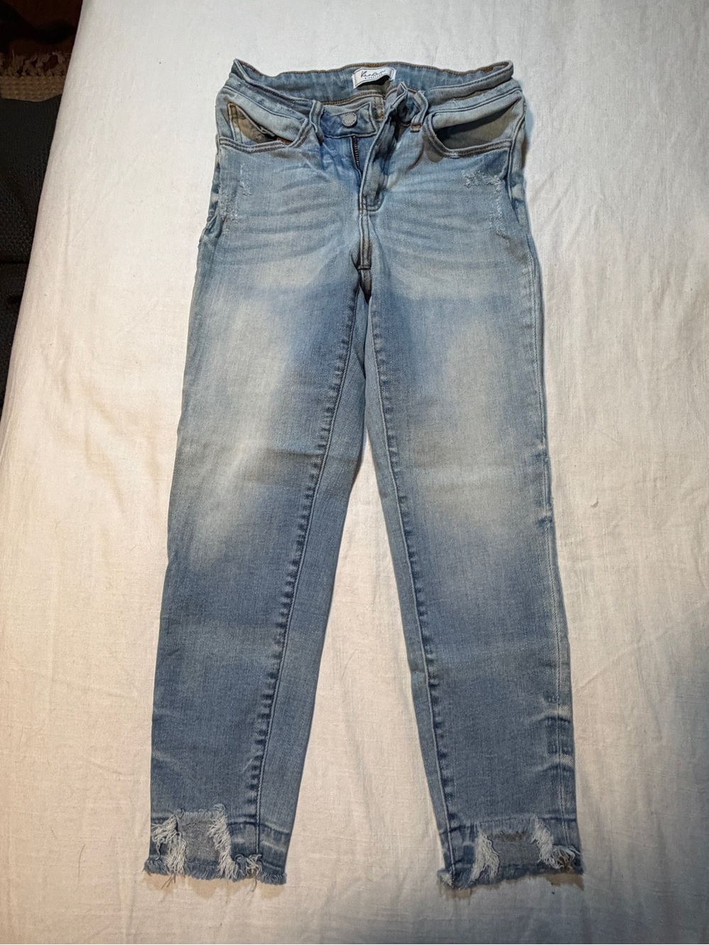 KanCan Light Blue Distressed Ankle Skinny Jeans